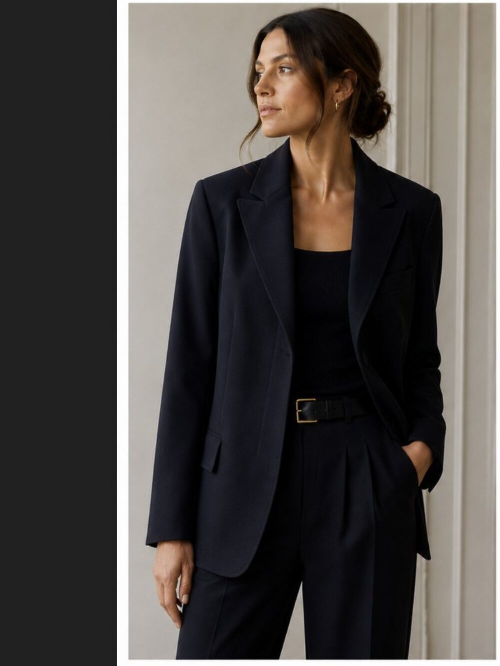 EUC Gucci tailored navy blue mohair / wool women's blazer jacket,  IT 40 US 2-4